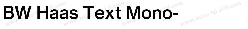 BW Haas Text Mono字体转换